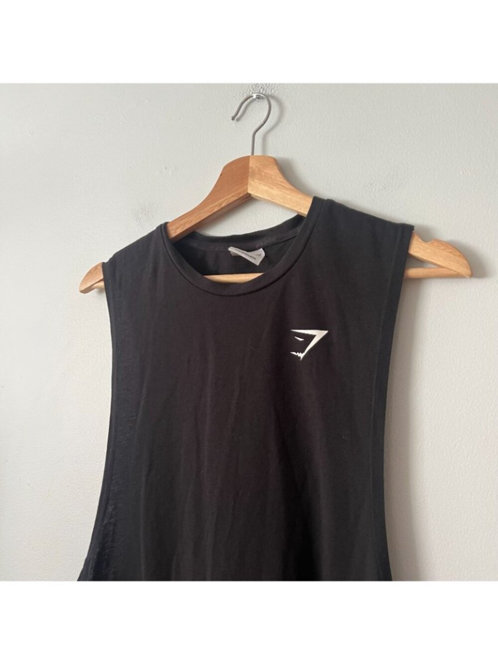 Gymshark Black Drop Arm Athletic Muscle Tank Top Men's Size Large - Picture 3 of 9